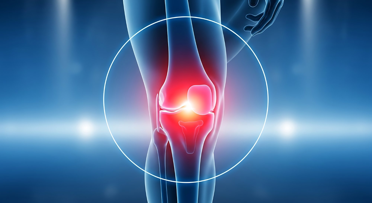 Knee joint illustration for orthopaedic surgery